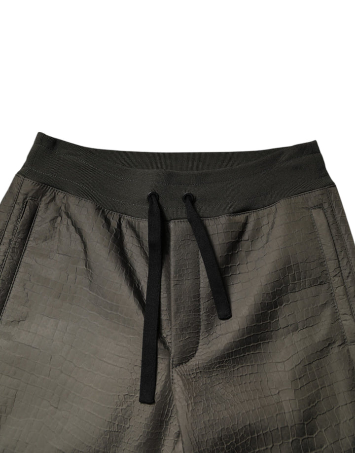 Dolce &amp; Gabbana Sample Sale Dolce &amp; Gabbana Brown Lambskin Leather Men Sweatpants Pants - | Designer outlet