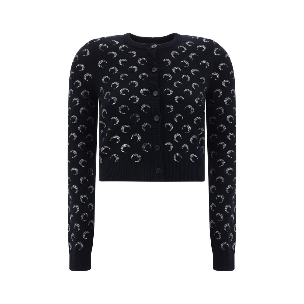 Marine Serre Black Viscose Cardigan by Marine Serre outlet now on sale