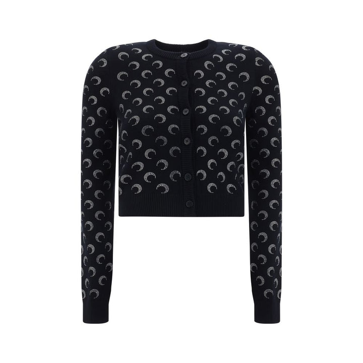 Marine Serre Black Viscose Cardigan by Marine Serre outlet now on sale