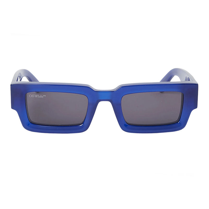 Off-White Sunglasses Rectangle Full Rim, Blue Frame and Dark Grey Lens OERI089LECCE4607
