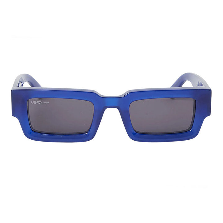 Off-White Sunglasses Rectangle Full Rim, Blue Frame and Dark Grey Lens OERI089LECCE4607