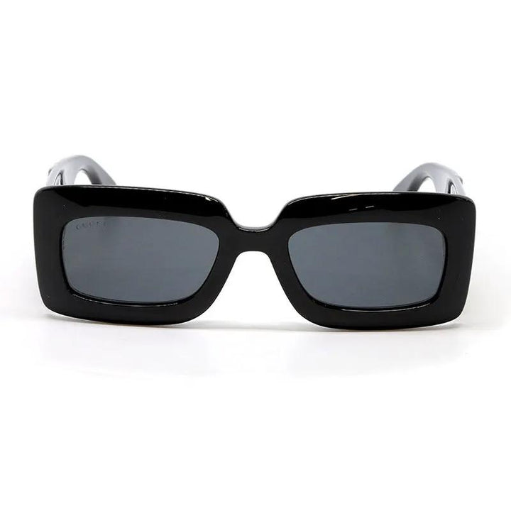 Gucci Sunglasses Rectangle Full Rim, Black Frame And Grey Lens Gg0811S001