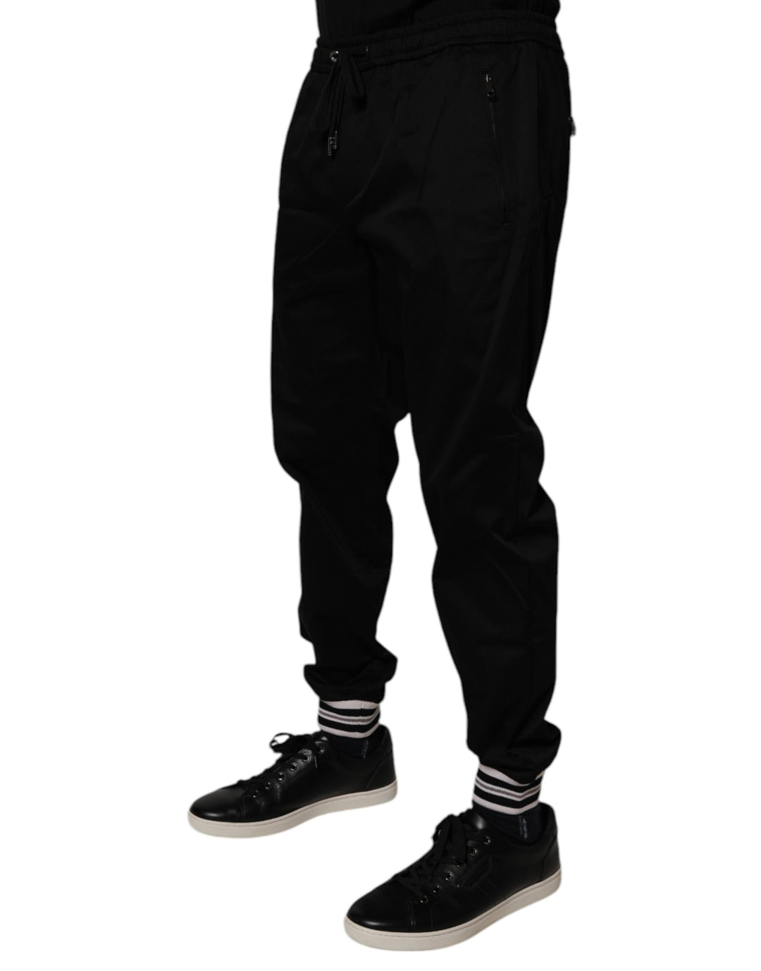 Dolce &amp; Gabbana Sample Sale Dolce &amp; Gabbana Black Cotton Stretch Jogger Sweatpants Pants - | Designer outlet