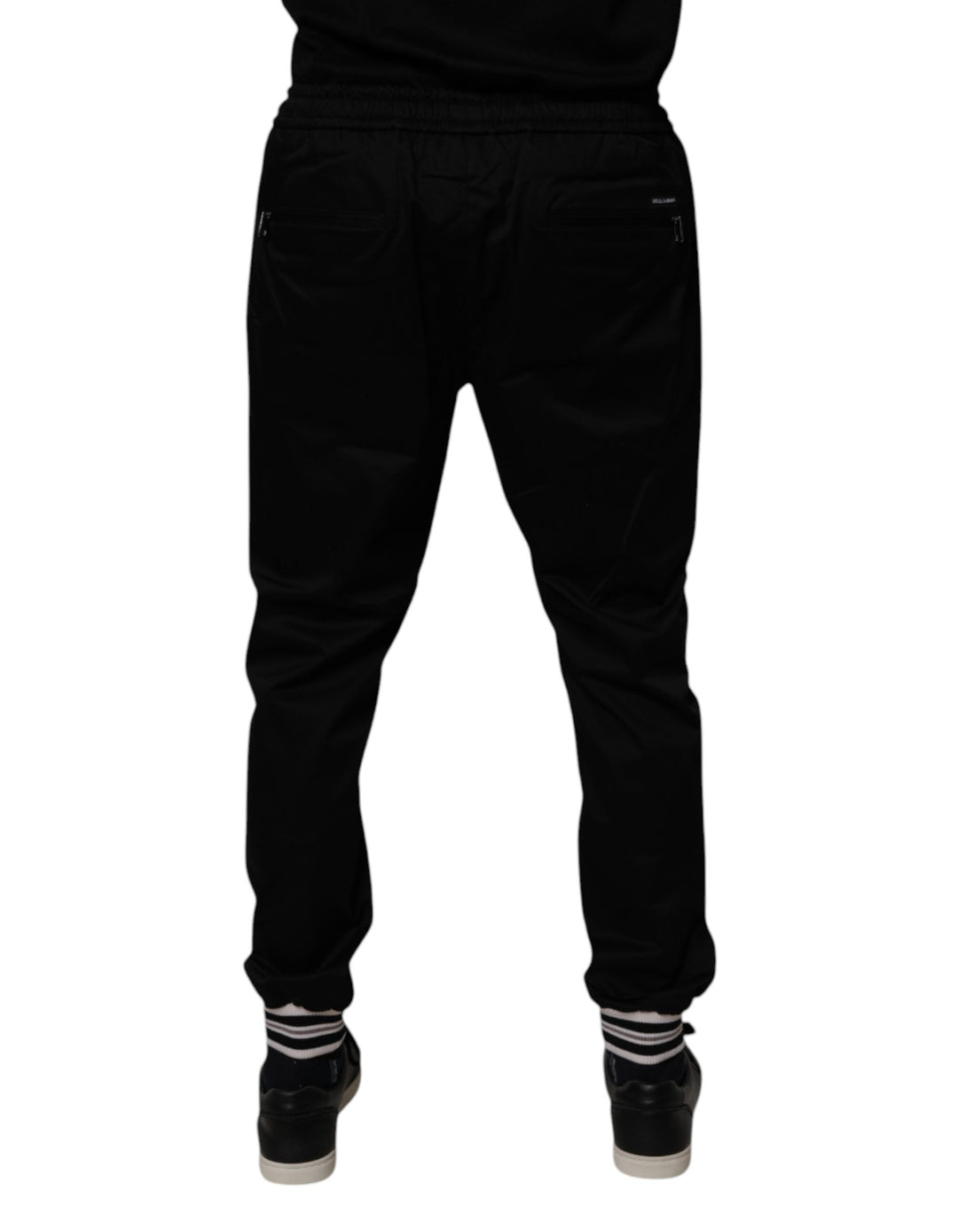 Dolce &amp; Gabbana Sample Sale Dolce &amp; Gabbana Black Cotton Stretch Jogger Sweatpants Pants - | Designer outlet