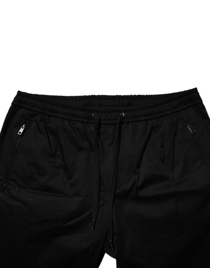 Dolce &amp; Gabbana Sample Sale Dolce &amp; Gabbana Black Cotton Stretch Jogger Sweatpants Pants - | Designer outlet
