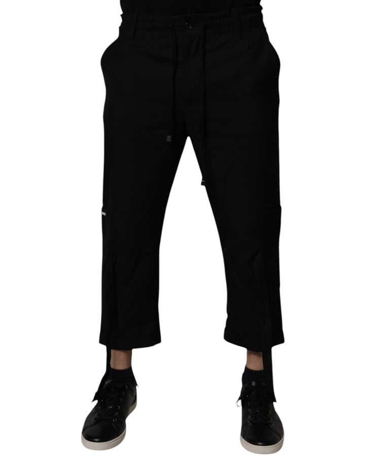 Dolce &amp; Gabbana Sample Sale Dolce &amp; Gabbana Black Polyester Men Cropped Pants - | Designer outlet