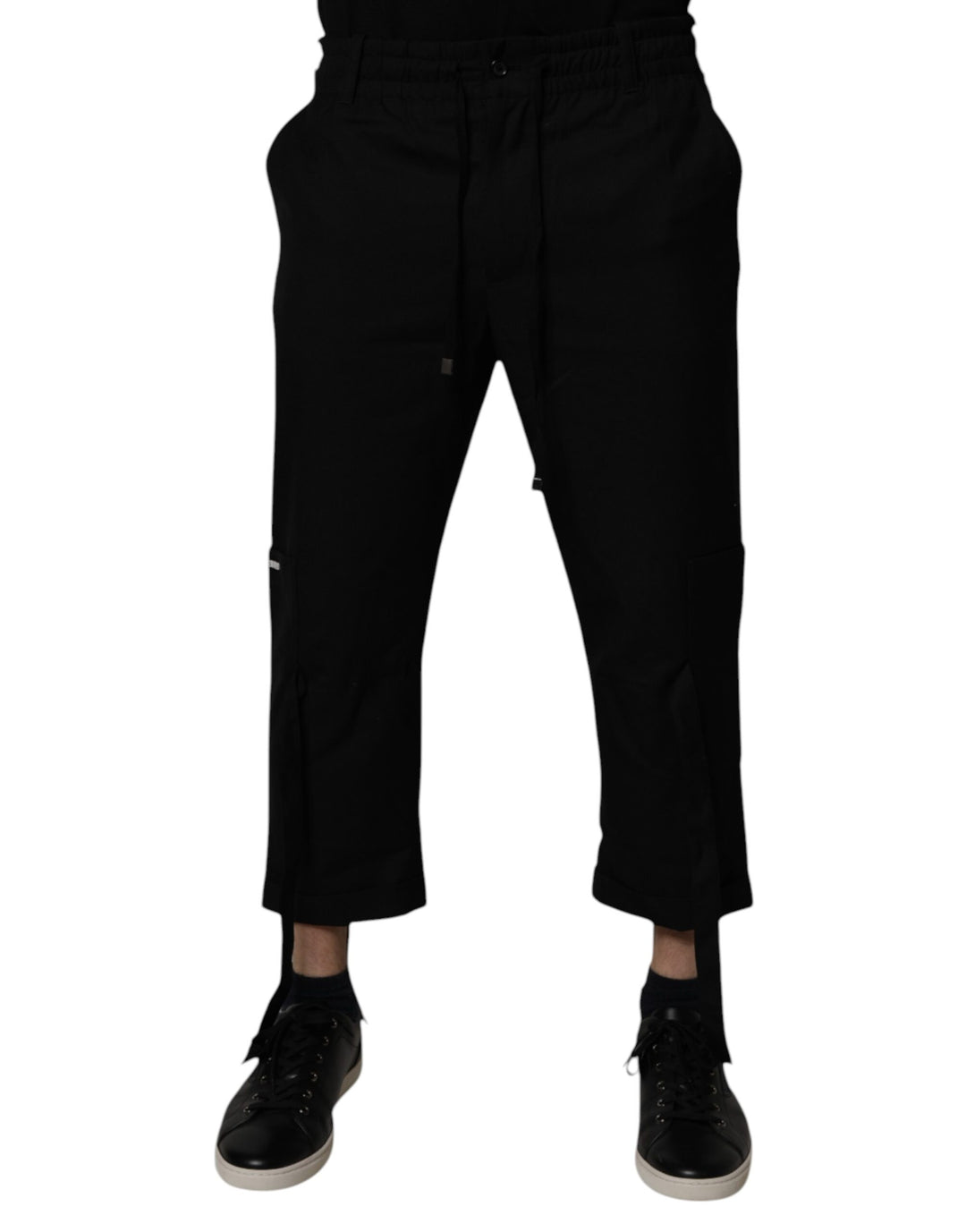 Dolce &amp; Gabbana Sample Sale Dolce &amp; Gabbana Black Polyester Men Cropped Pants - | Designer outlet