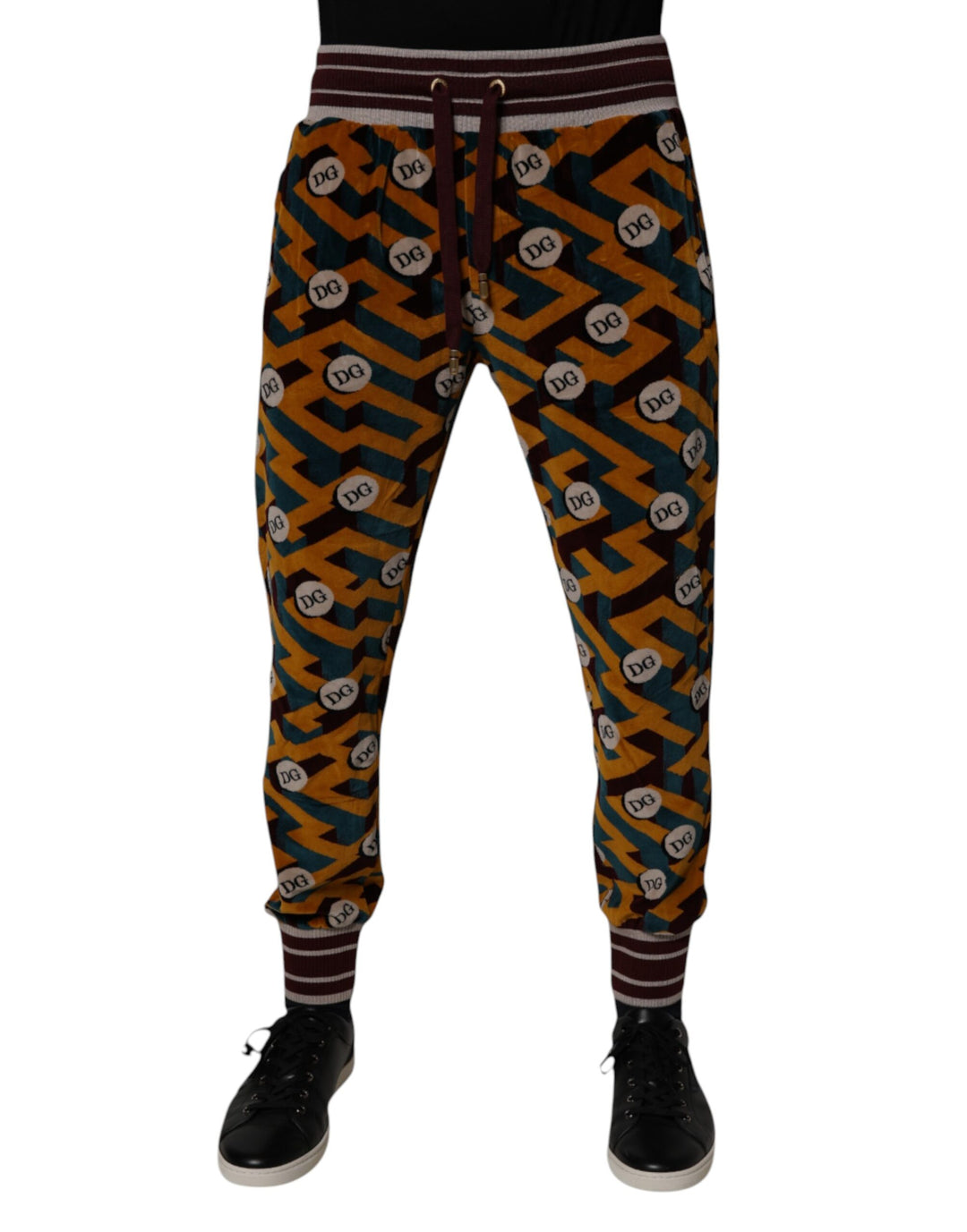 Dolce &amp; Gabbana Multicolor Logo Monogram Jogger Sweatpants Pants by Dolce &amp; Gabbana outlet now on sale
