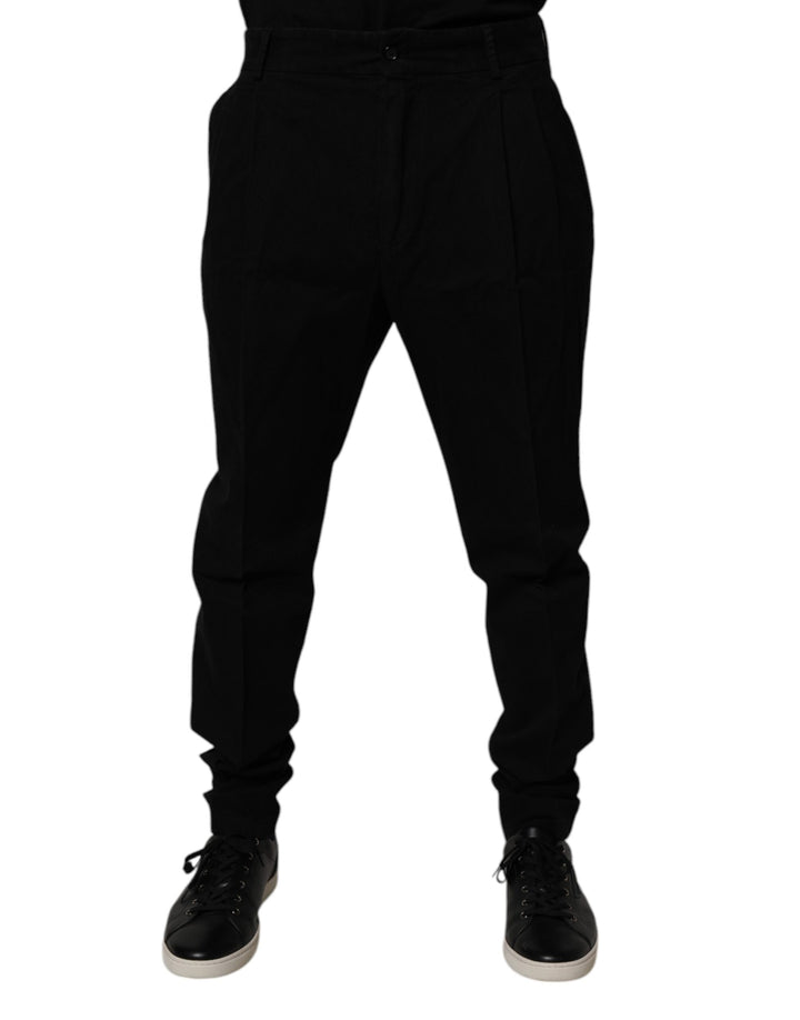 Dolce &amp; Gabbana Black Cotton Stretch Skinny Pants by Dolce &amp; Gabbana outlet now on sale