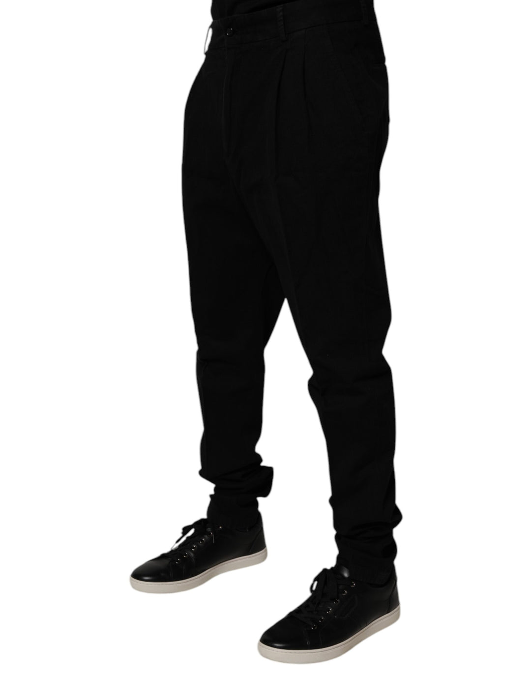 Dolce &amp; Gabbana Black Cotton Stretch Skinny Pants by Dolce &amp; Gabbana outlet now on sale