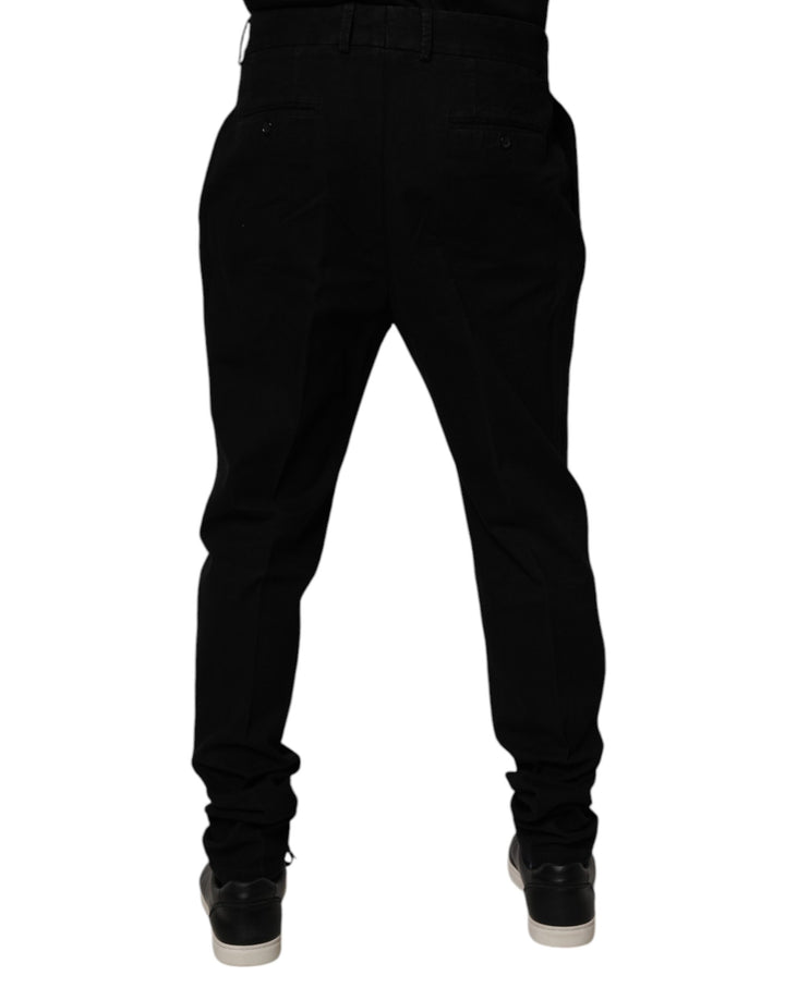 Dolce &amp; Gabbana Black Cotton Stretch Skinny Pants by Dolce &amp; Gabbana outlet now on sale