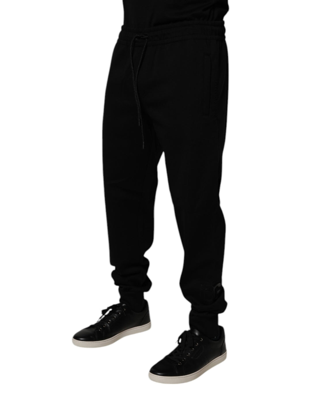 Dolce &amp; Gabbana Sample Sale Dolce &amp; Gabbana Black Cotton Blend Jogger Sweatpants Pants - | Designer outlet