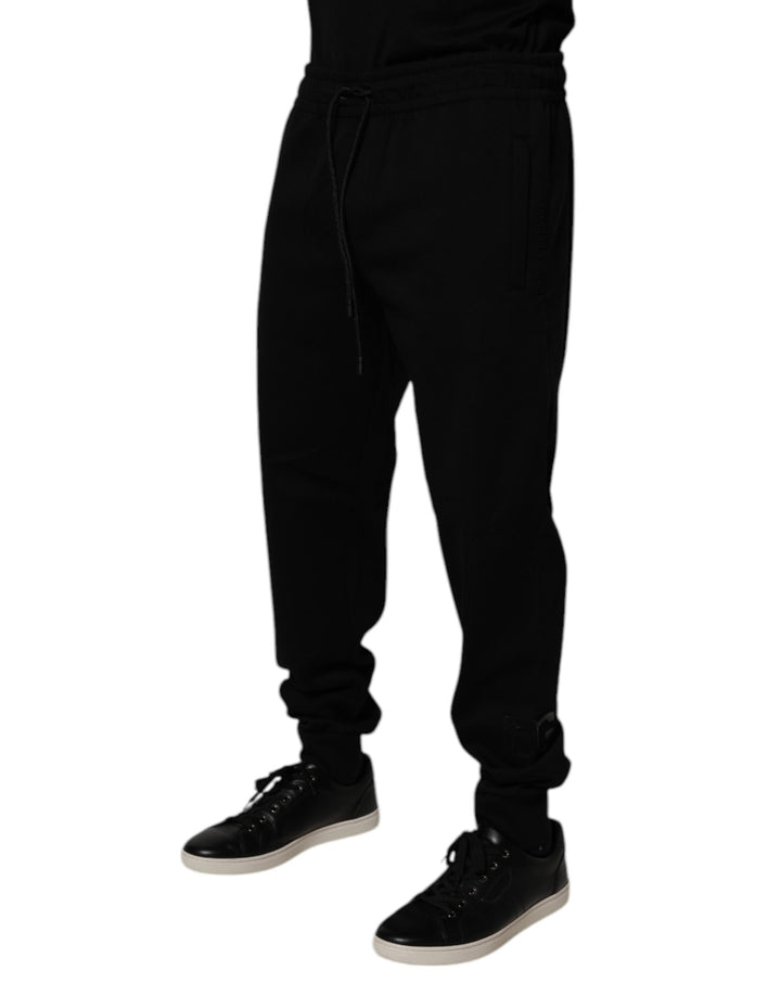 Dolce &amp; Gabbana Sample Sale Dolce &amp; Gabbana Black Cotton Blend Jogger Sweatpants Pants - | Designer outlet