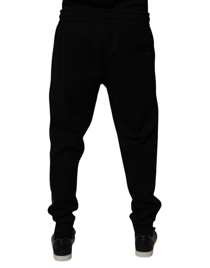 Dolce &amp; Gabbana Sample Sale Dolce &amp; Gabbana Black Cotton Blend Jogger Sweatpants Pants - | Designer outlet