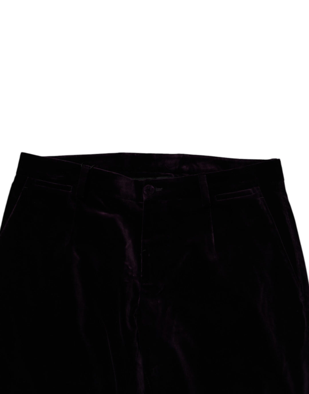 Dolce &amp; Gabbana Violet Velvet Cotton Men Dress Formal Pants by Dolce &amp; Gabbana outlet now on sale
