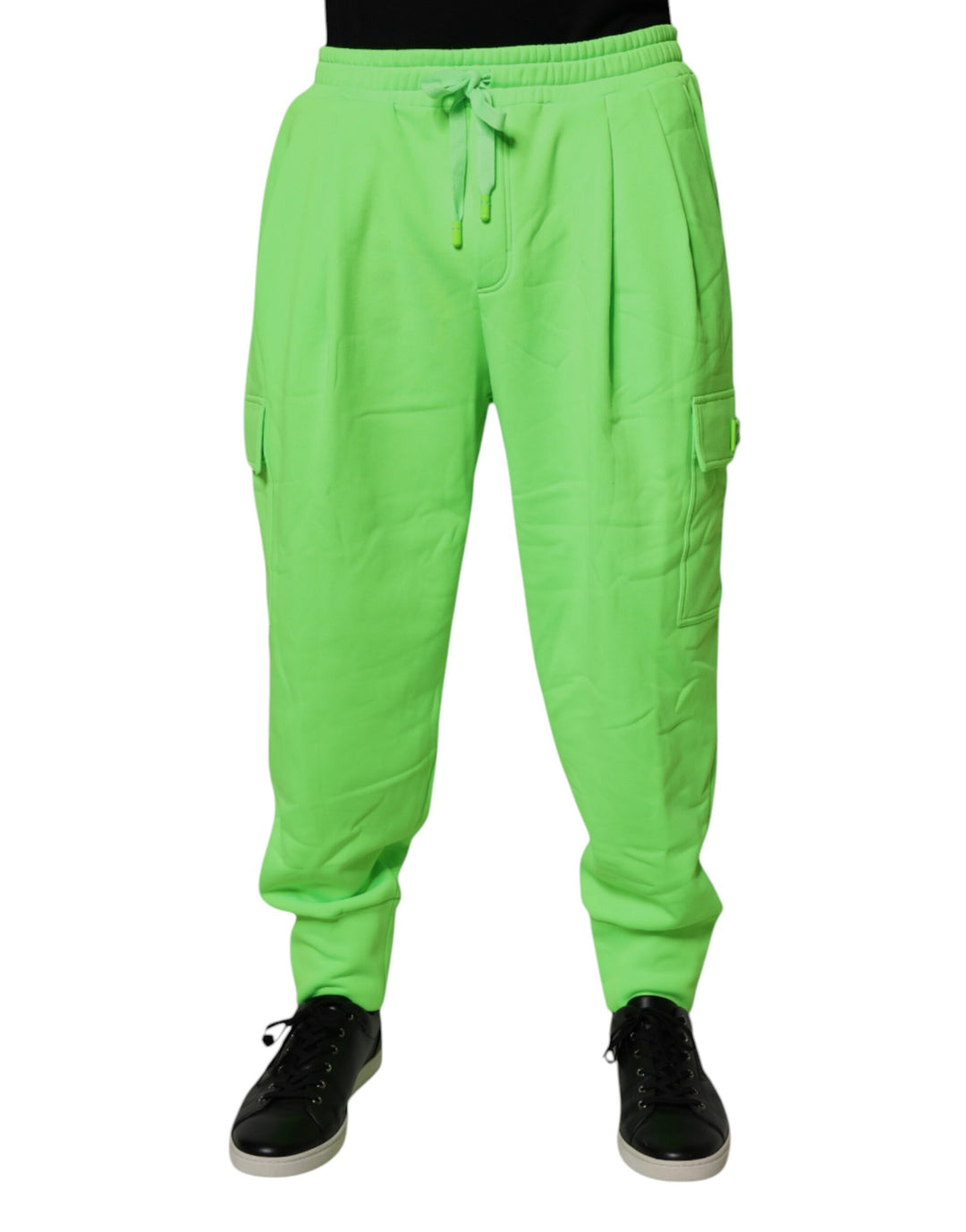 Dolce &amp; Gabbana Neon Green Cargo Jogger Men Sweatpants Pants by Dolce &amp; Gabbana outlet now on sale