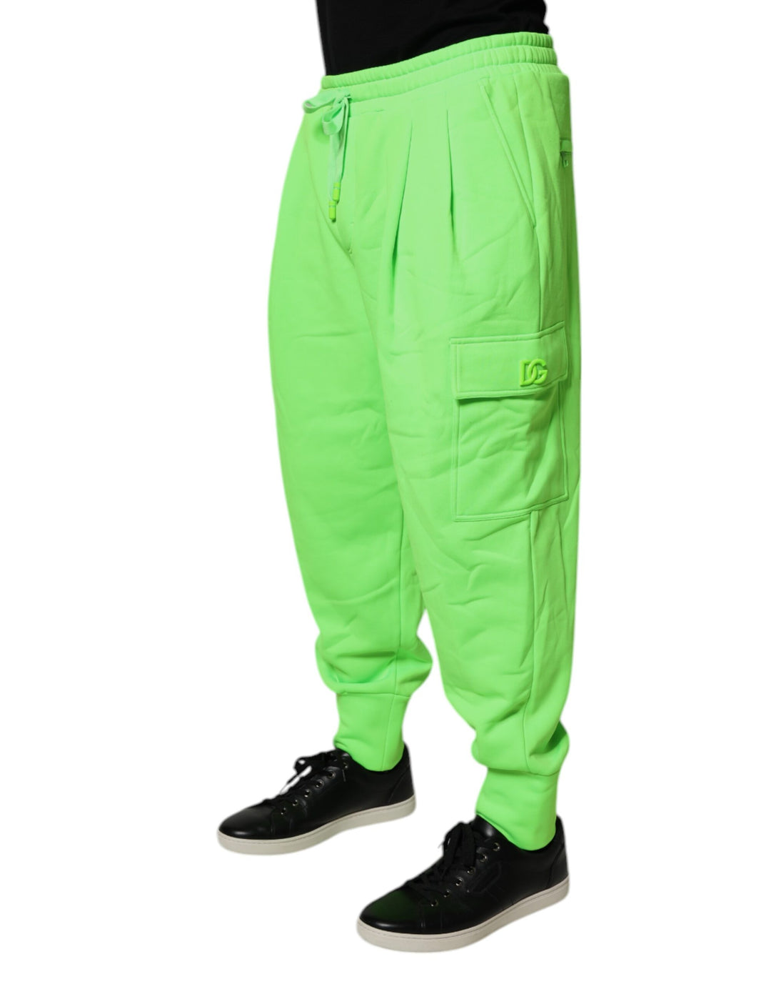 Dolce &amp; Gabbana Neon Green Cargo Jogger Men Sweatpants Pants by Dolce &amp; Gabbana outlet now on sale
