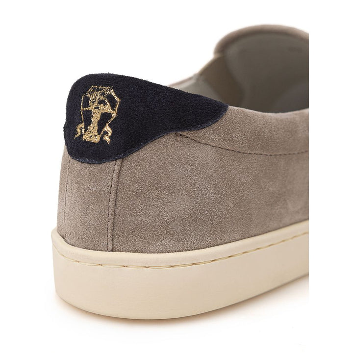 Brunello Cucinelli Beige Leather Sneaker