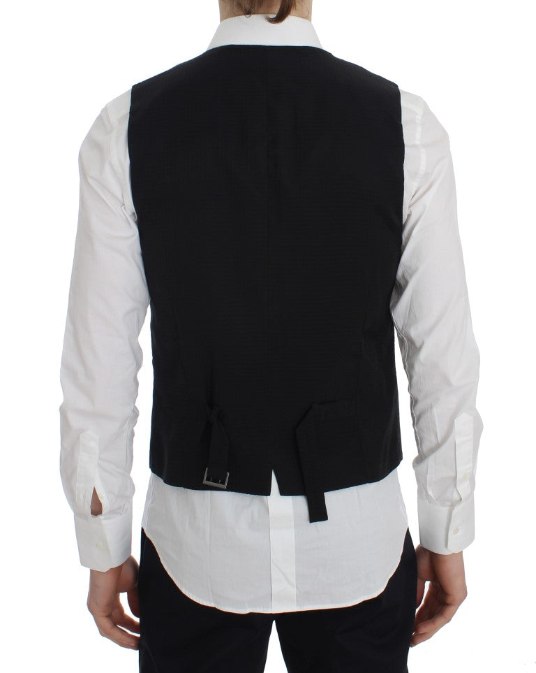 Dolce &amp; Gabbana Sample Sale Dolce &amp; Gabbana Gray Striped Formal Vest - | Designer outlet