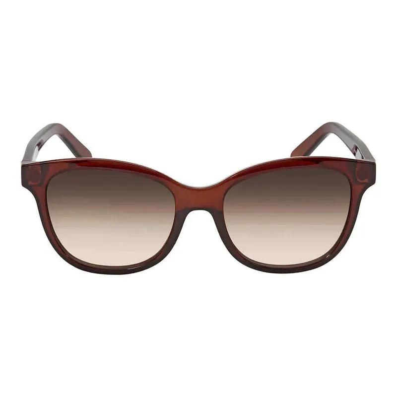 Salvatore Ferragamo Sample Sale | Salvatore Ferragamo Sunglasses Cat Eye Full Rim, Transparent Brown Frame And Brown Lens Sf834S210 - Cat Eye Sunglasses | Designer outlet