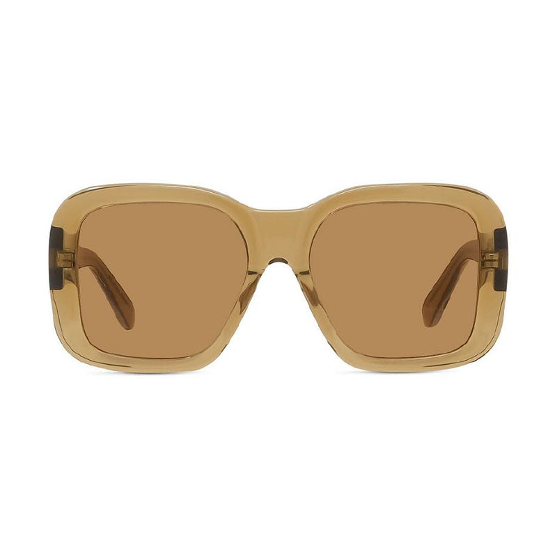 Stella McCartney Sunglasses Square Full Rim, Transparent Brown Frame and Brown Lens SC40066I57E