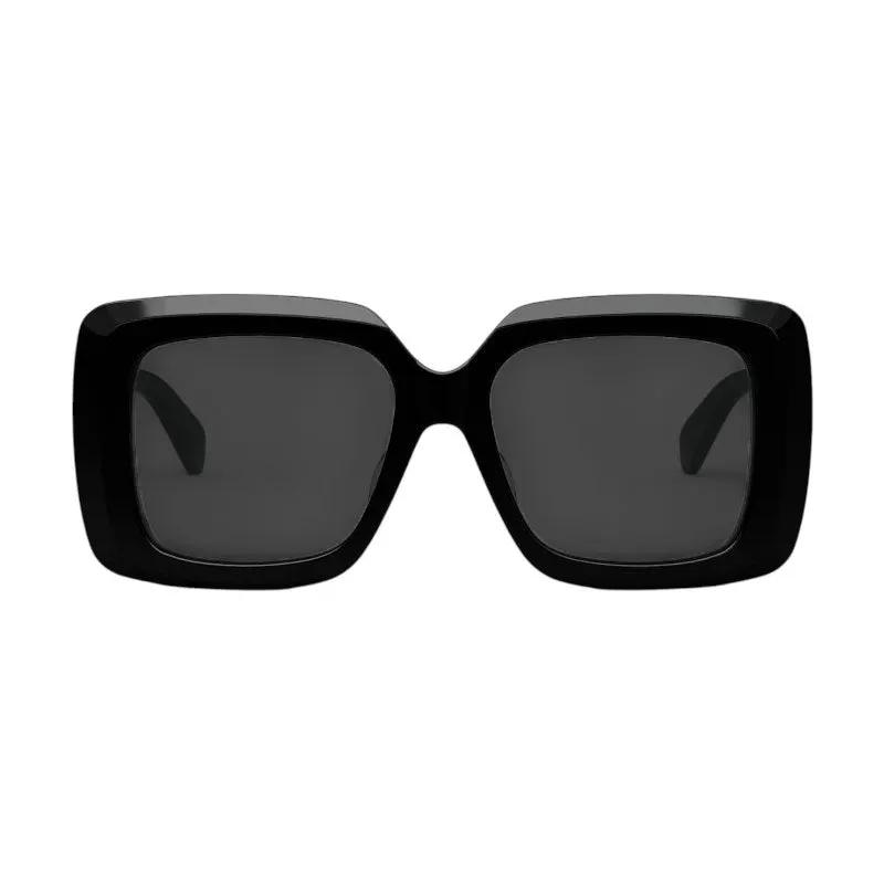 Celine Sample Sale | Celine Sunglasses Square Full Rim, Shiny Black Frame And Smoke Lens Cl40263F01A - Sunglasses | Designer outlet