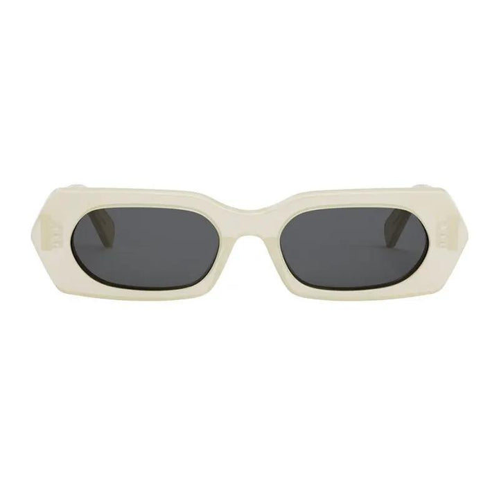Celine Sunglasses Geometric Full Rim, Opal Vanilla Frame And Smoke Lens Cl40243I39A
