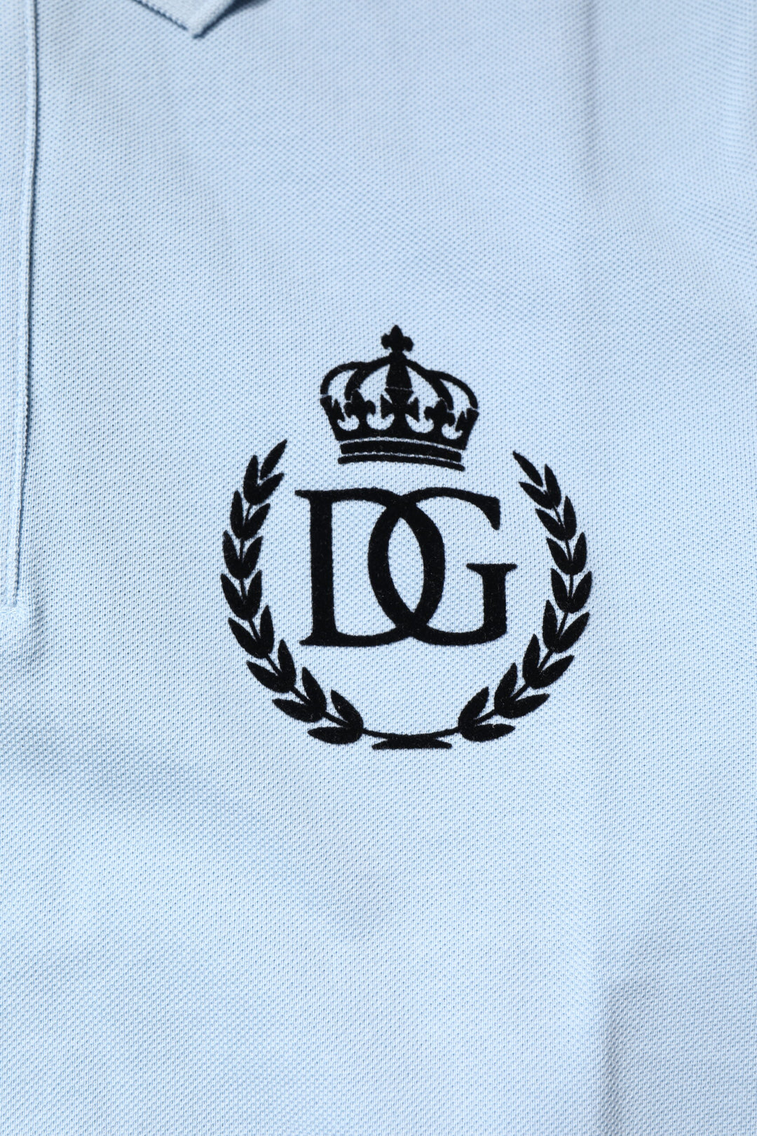 Dolce &amp; Gabbana Sample Sale Dolce &amp; Gabbana Sky Blue Cotton Crown Collared Polo T-shirt - | Designer outlet