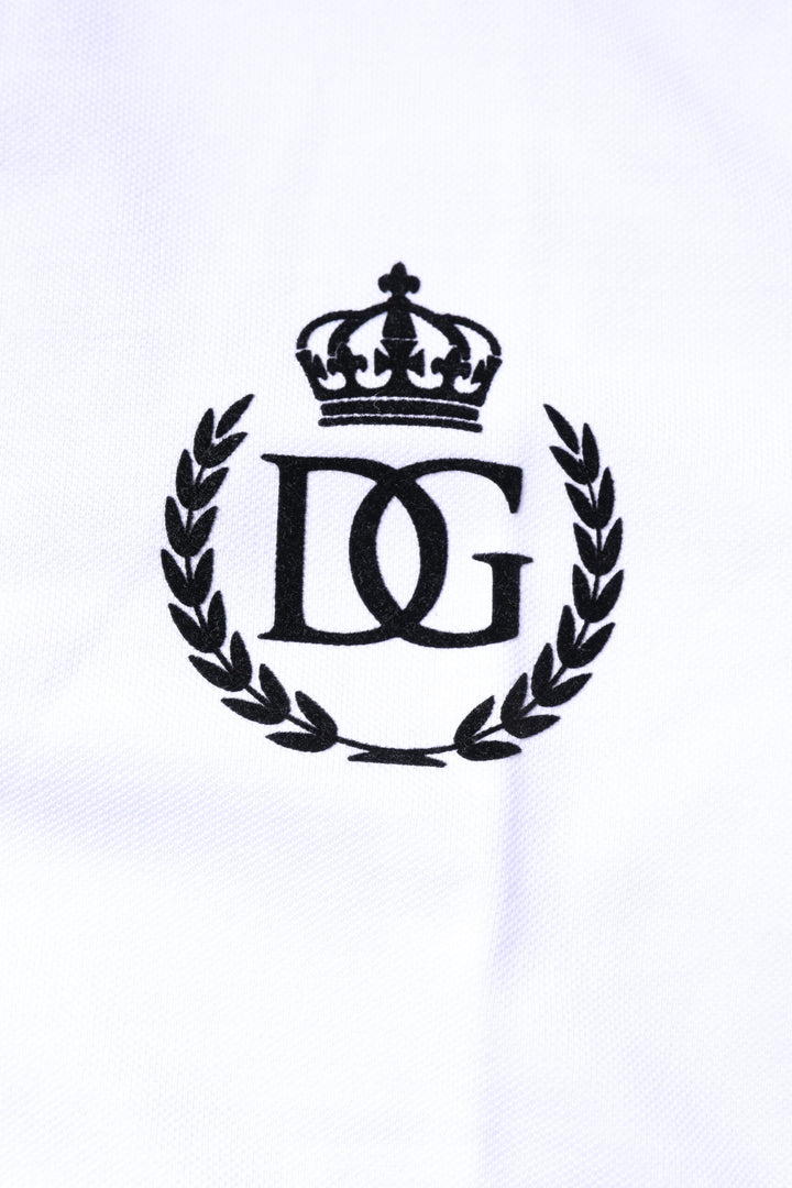 Dolce &amp; Gabbana Sample Sale Dolce &amp; Gabbana White Cotton Crown Collared Men Polo T-shirt - | Designer outlet