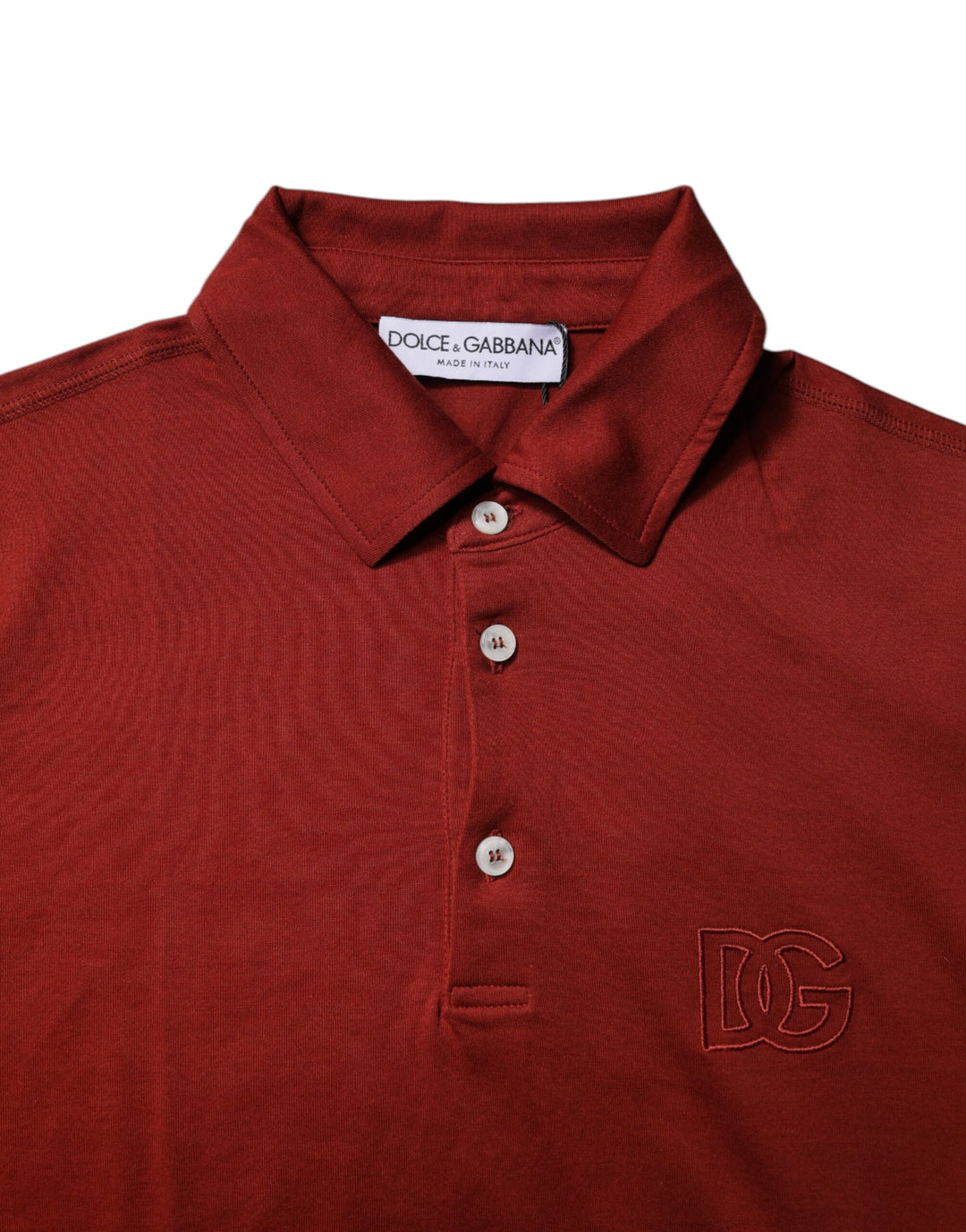 Dolce &amp; Gabbana Sample Sale Dolce &amp; Gabbana Red Cotton DG Logo Collared Men Polo T-shirt - | Designer outlet