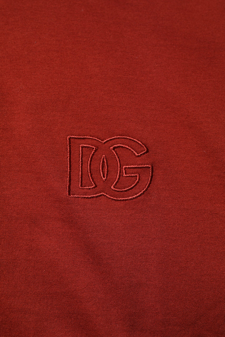 Dolce &amp; Gabbana Sample Sale Dolce &amp; Gabbana Red Cotton DG Logo Collared Men Polo T-shirt - | Designer outlet