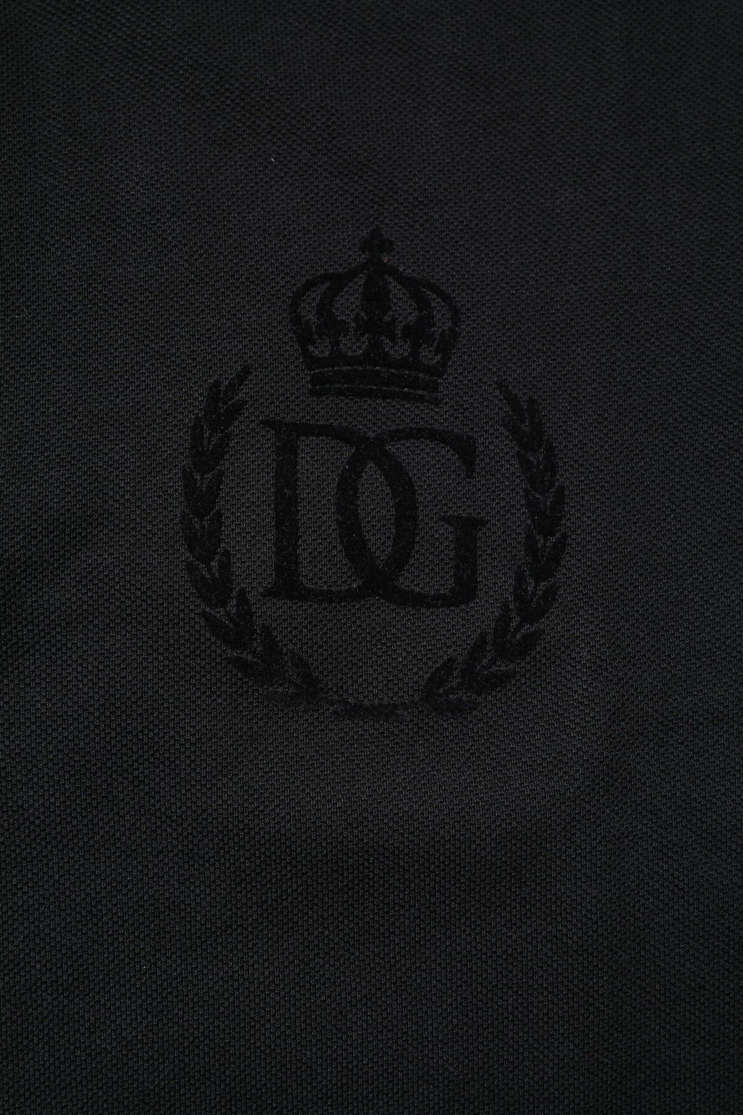 Dolce &amp; Gabbana Sample Sale Dolce &amp; Gabbana Black Cotton DG Logo Collared Polo T-shirt - | Designer outlet