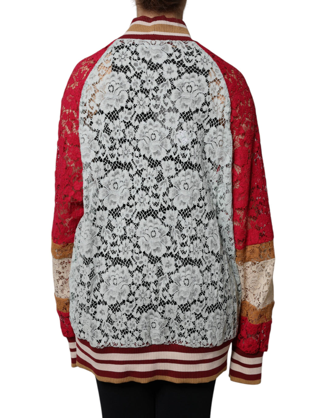 Dolce &amp; Gabbana Sample Sale Dolce &amp; Gabbana Multicolor Floral Lace Cardigan Sweater - | Designer outlet