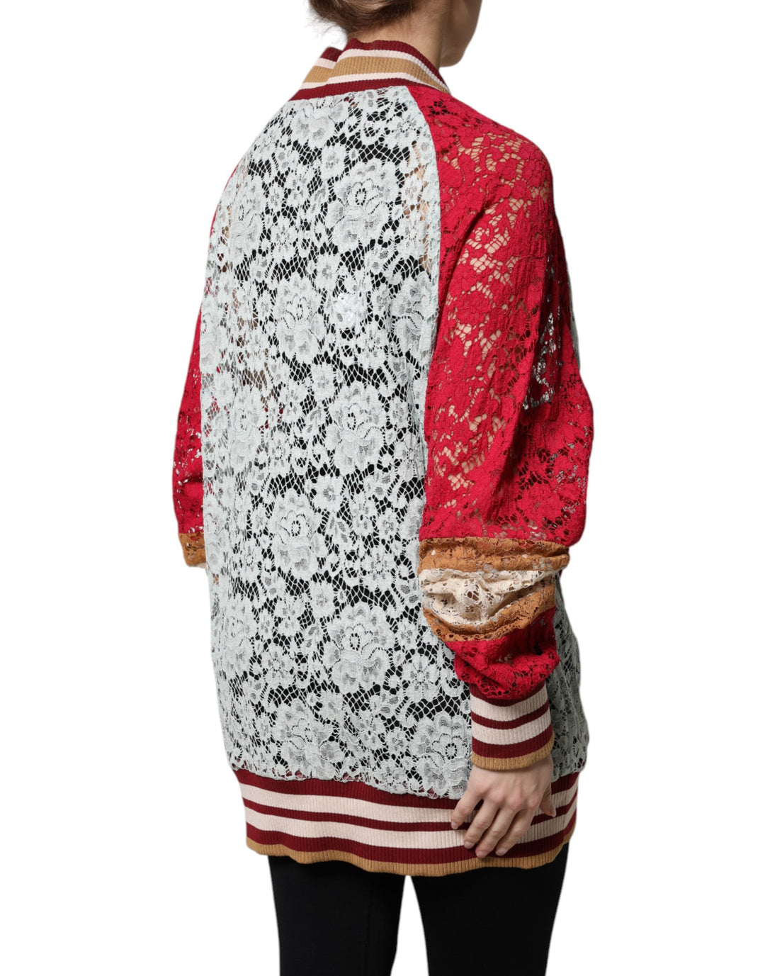 Dolce &amp; Gabbana Sample Sale Dolce &amp; Gabbana Multicolor Floral Lace Cardigan Sweater - | Designer outlet