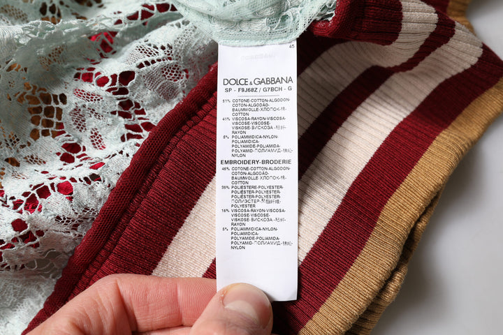 Dolce &amp; Gabbana Sample Sale Dolce &amp; Gabbana Multicolor Floral Lace Cardigan Sweater - | Designer outlet