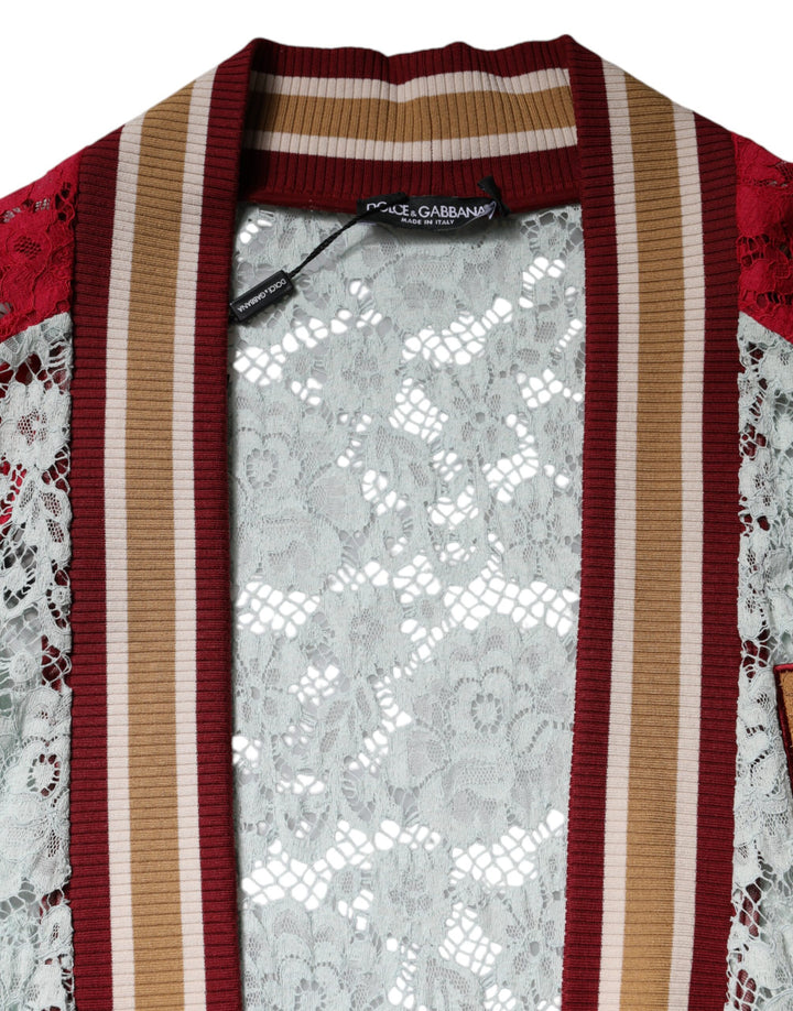 Dolce &amp; Gabbana Sample Sale Dolce &amp; Gabbana Multicolor Floral Lace Cardigan Sweater - | Designer outlet