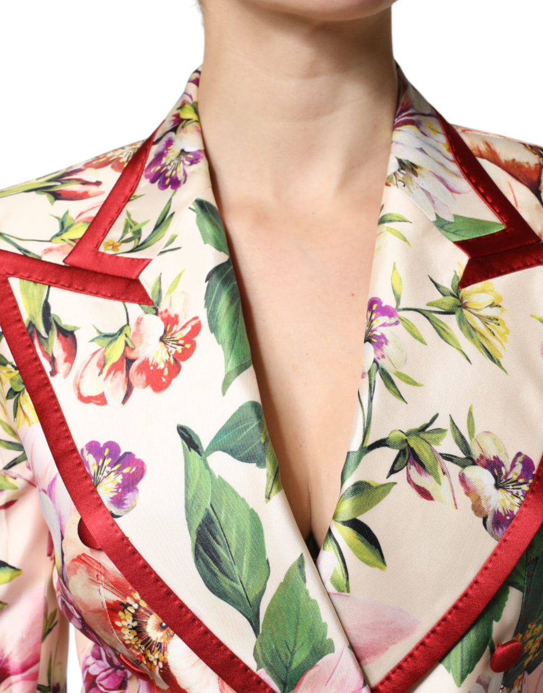 Dolce &amp; Gabbana Sample Sale Dolce &amp; Gabbana Multicolor Floral Double Breasted Jacket - | Designer outlet