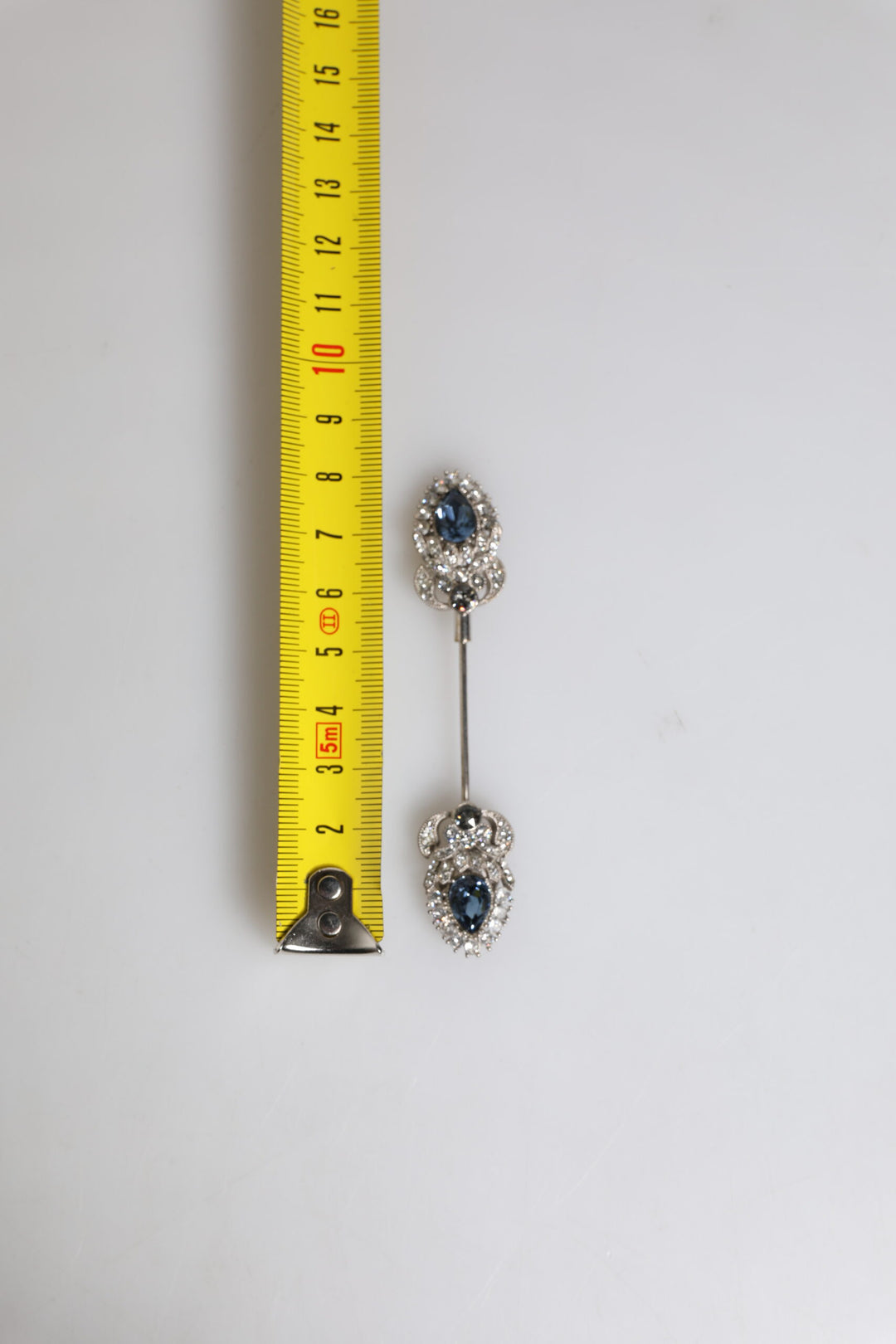 Dolce & Gabbana 925 Sterling Silver Crystals Collar Brooch Accessory Pin