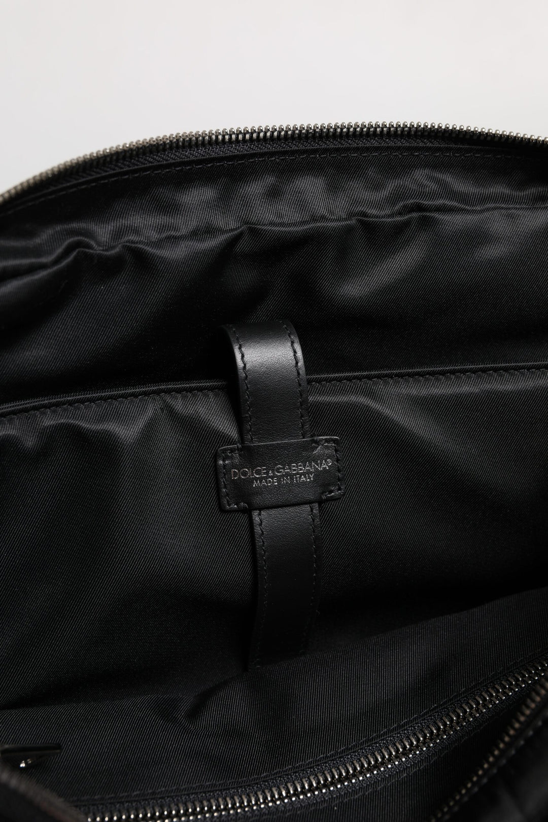 Dolce & Gabbana Black Leather Document Briefcase Top Handle Bag