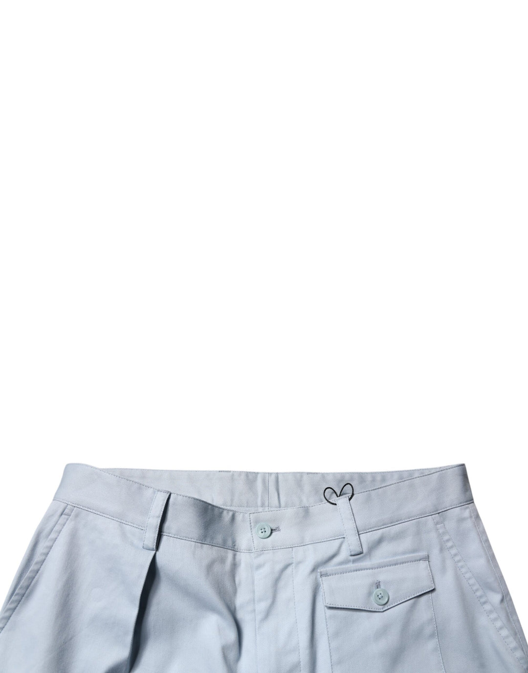 Dolce &amp; Gabbana Sample Sale Dolce &amp; Gabbana Light Blue Cotton Cargo Tapered Pants - | Designer outlet
