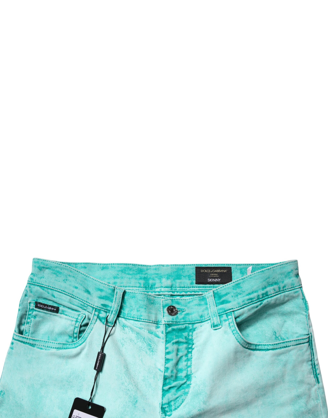 Dolce &amp; Gabbana Sample Sale Dolce &amp; Gabbana Green Tie Dye Cotton Skinny Men Denim Jeans - | Designer outlet