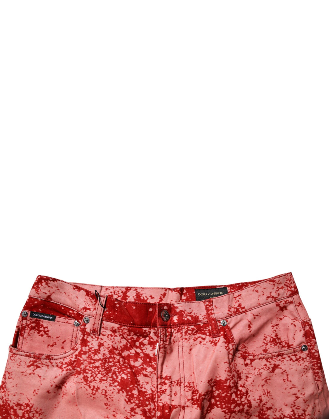 Dolce & Gabbana Red Tie Dye Cotton Skinny Men Denim Jeans by Dolce & Gabbana outlet now on sale