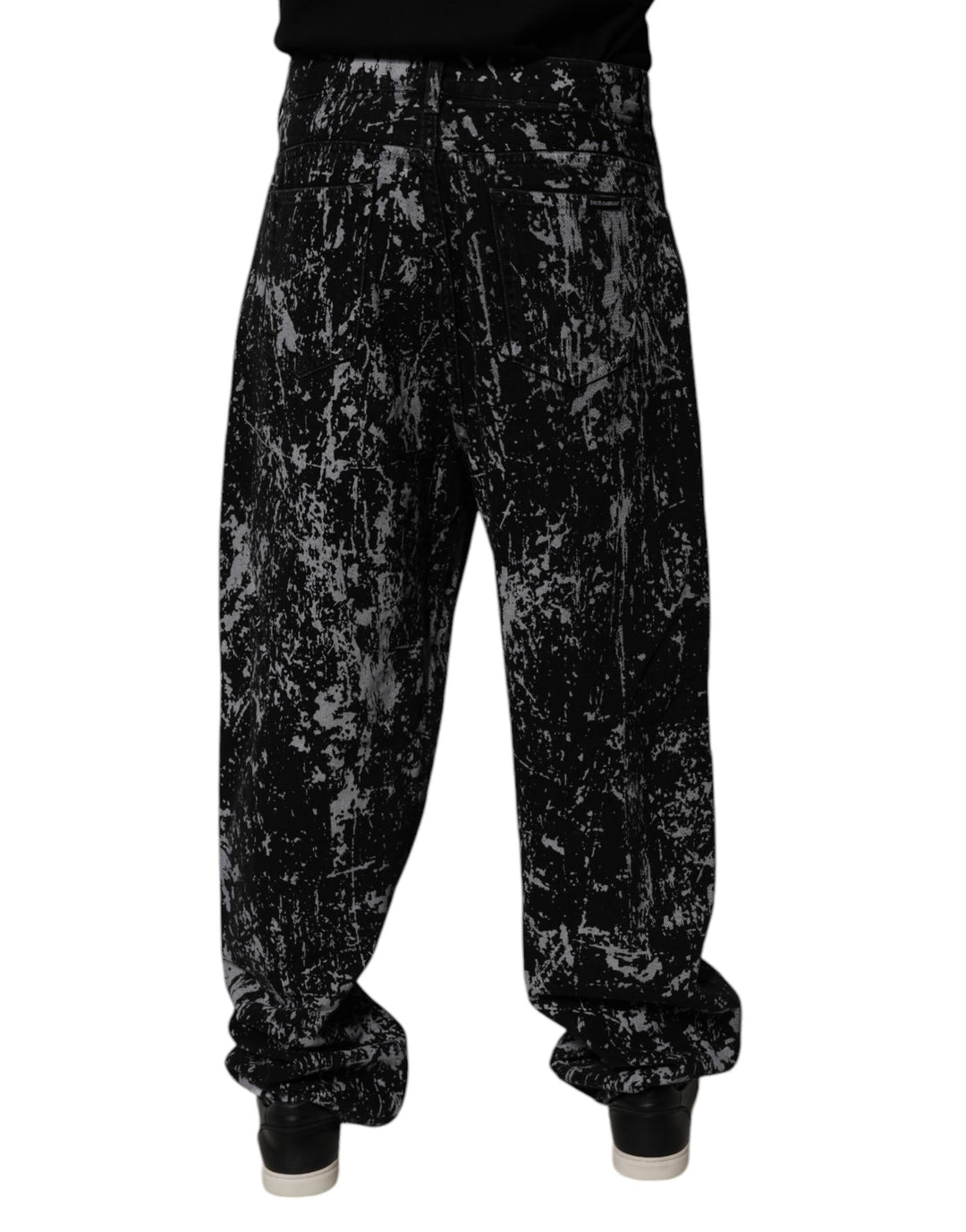 Dolce &amp; Gabbana Sample Sale Dolce &amp; Gabbana Black Tie Dye Cotton Straight Men Denim Jeans - | Designer outlet