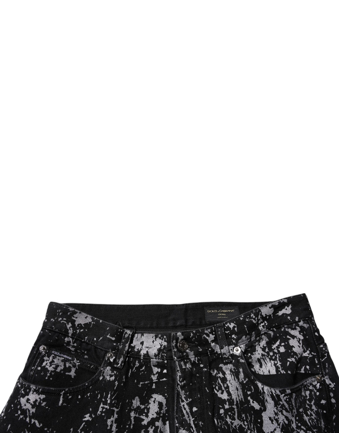 Dolce &amp; Gabbana Sample Sale Dolce &amp; Gabbana Black Tie Dye Cotton Straight Men Denim Jeans - | Designer outlet