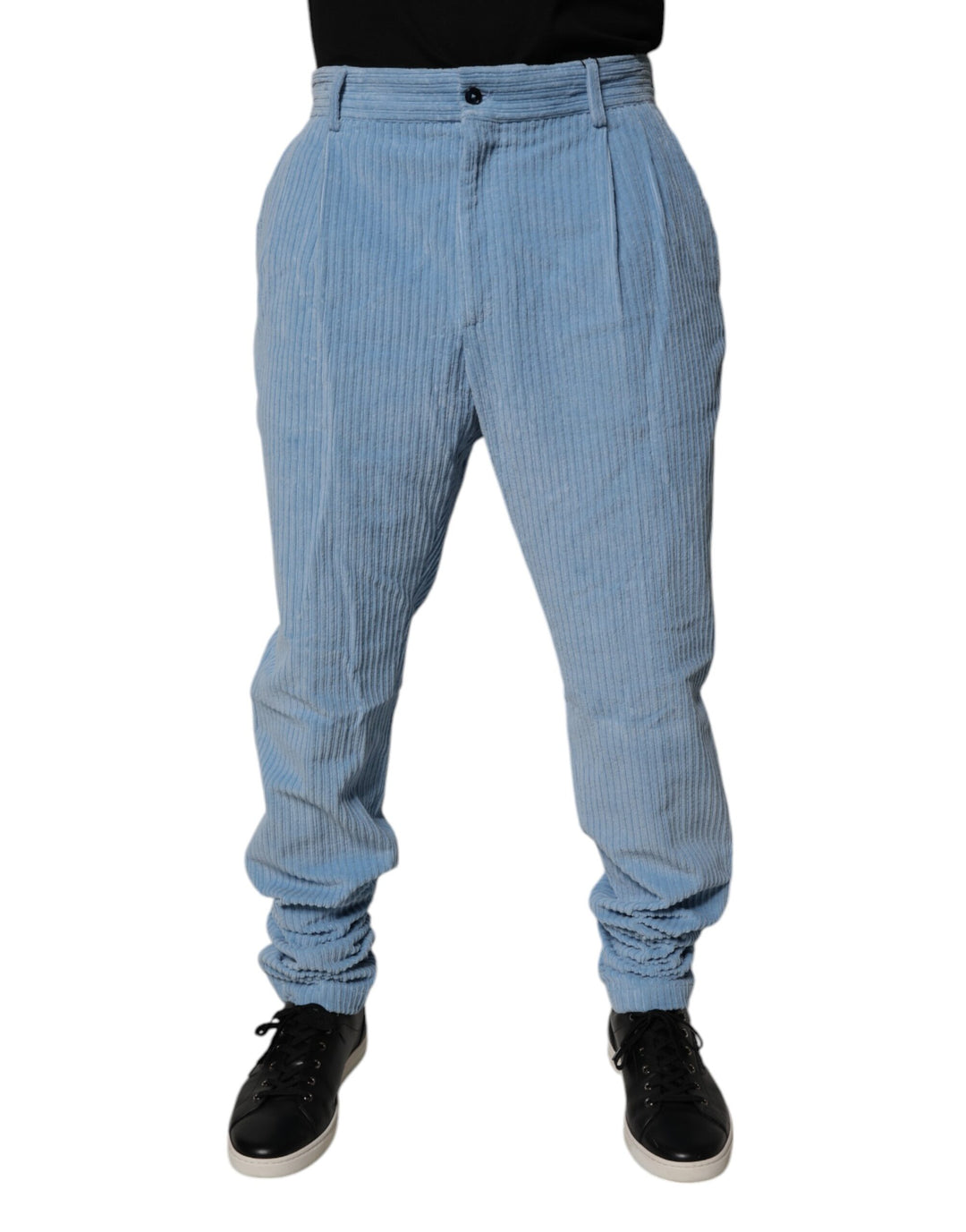 Dolce &amp; Gabbana Sample Sale Dolce &amp; Gabbana Light Blue Corduroy Cotton Skinny Denim Jeans - | Designer outlet