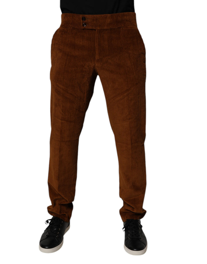 Dolce &amp; Gabbana Sample Sale Dolce &amp; Gabbana Dark Brown Corduroy Cotton Skinny Denim Jeans - | Designer outlet