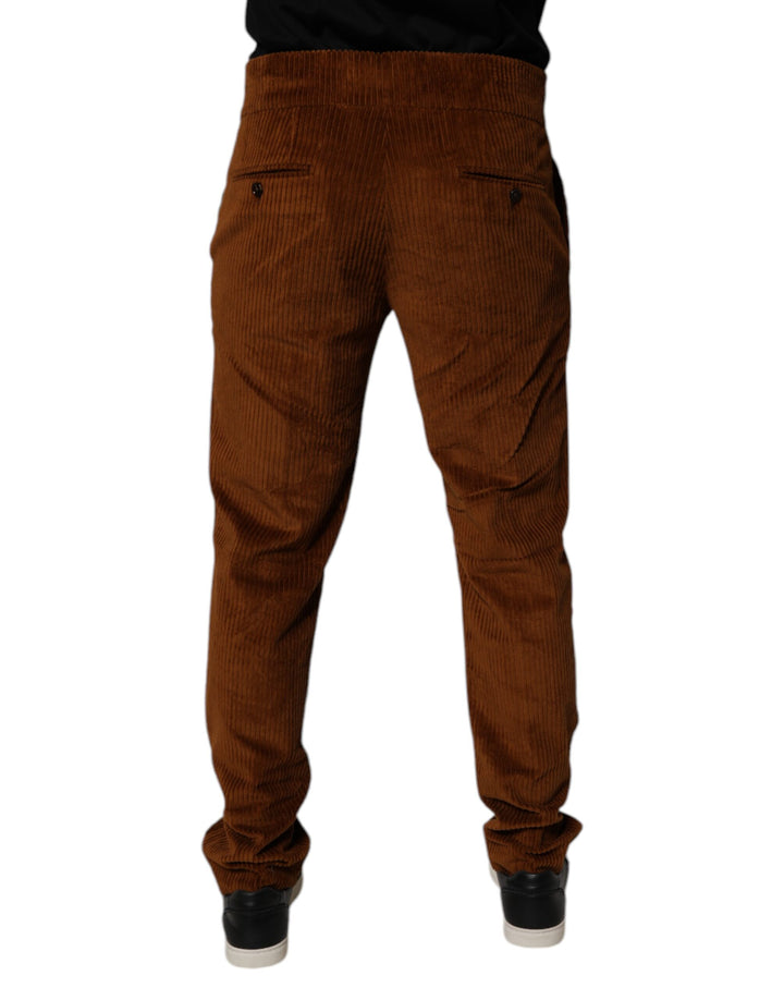 Dolce &amp; Gabbana Sample Sale Dolce &amp; Gabbana Dark Brown Corduroy Cotton Skinny Denim Jeans - | Designer outlet