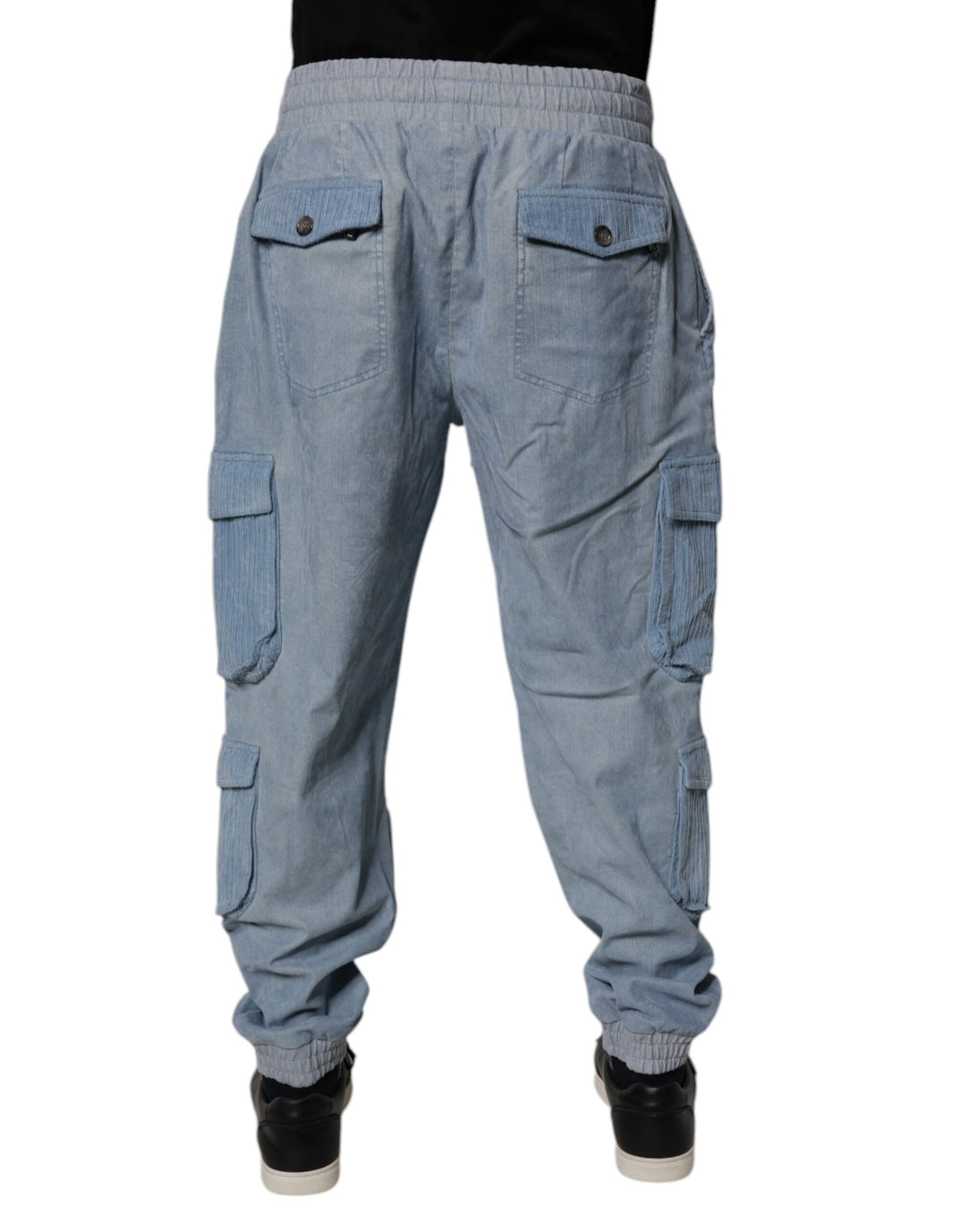 Dolce &amp; Gabbana Sample Sale Dolce &amp; Gabbana Light Blue Cotton Jogger Cargo Men Denim Pants - | Designer outlet