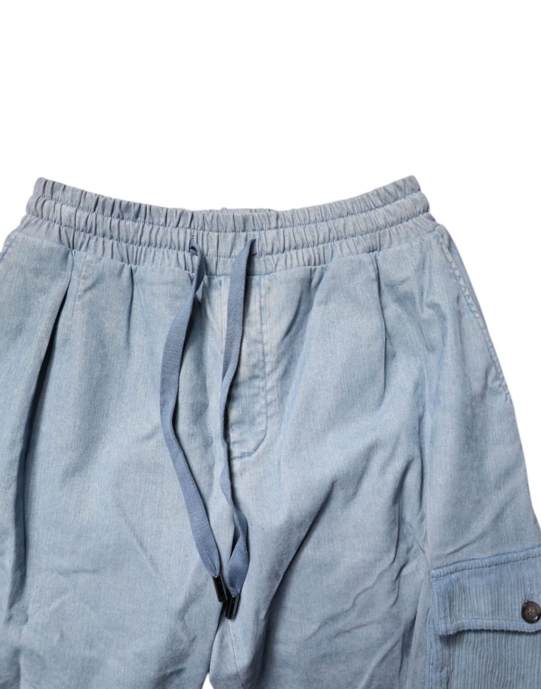 Dolce &amp; Gabbana Sample Sale Dolce &amp; Gabbana Light Blue Cotton Jogger Cargo Men Denim Pants - | Designer outlet
