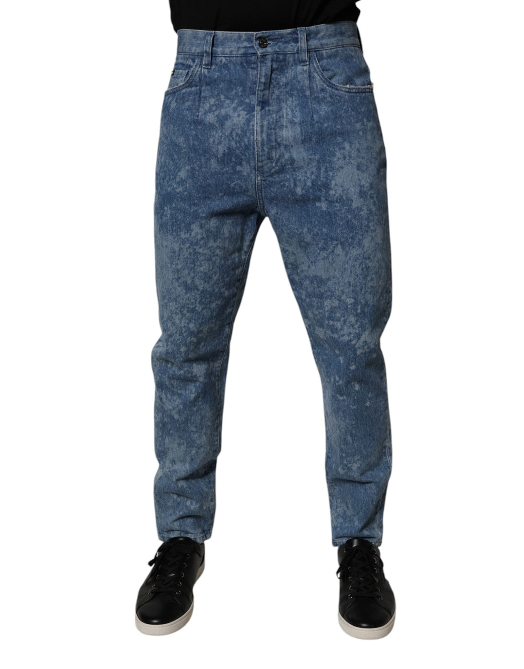 Dolce &amp; Gabbana Sample Sale Dolce &amp; Gabbana Blue Tie Dye Cotton Skinny Men Denim Jeans - | Designer outlet